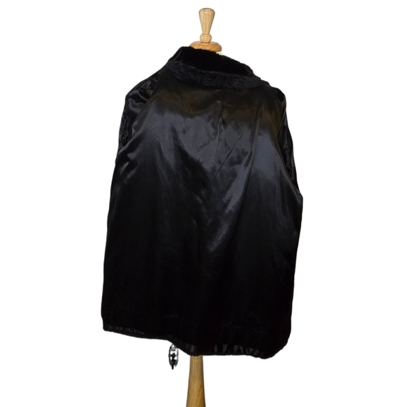 Vintage Faux Fur 1950s Mobwife Quiet Luxury Jacket Coat Size XL Warm Cozy - Picture 4 of 11